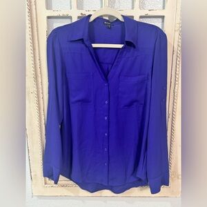 Express Royal Blue Button Down Shirt size M